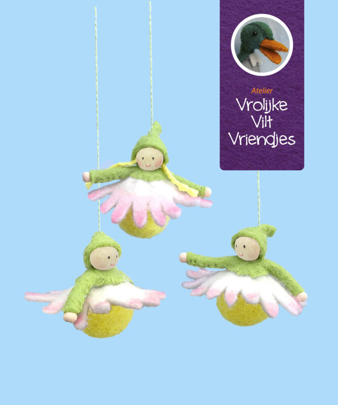 Atelier Vrolijke Viltvriendjes  - Madelief Bolletjes