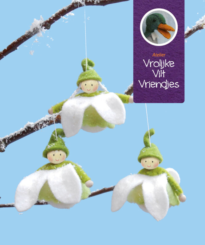 Atelier Vrolijke Viltvriendjes - Sneeuwklok Bolletjes