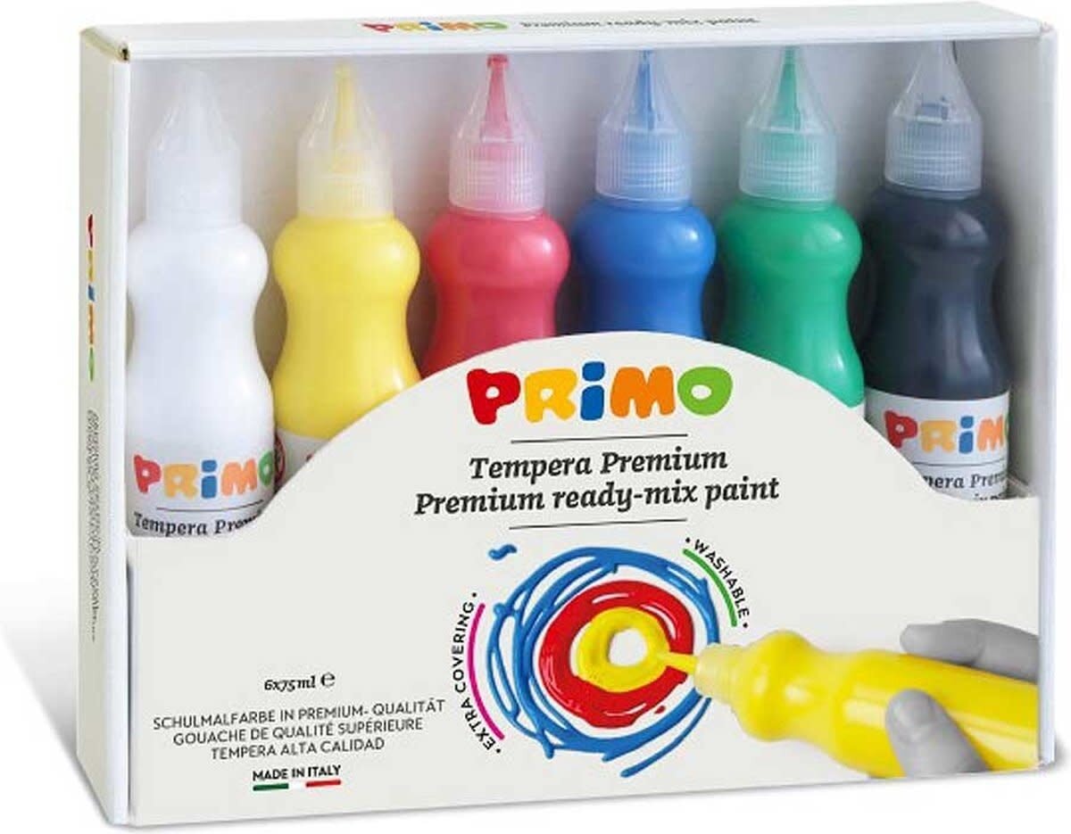 Primo Plakkaatverf 6 Primaire kleuren | Speel je Wijs