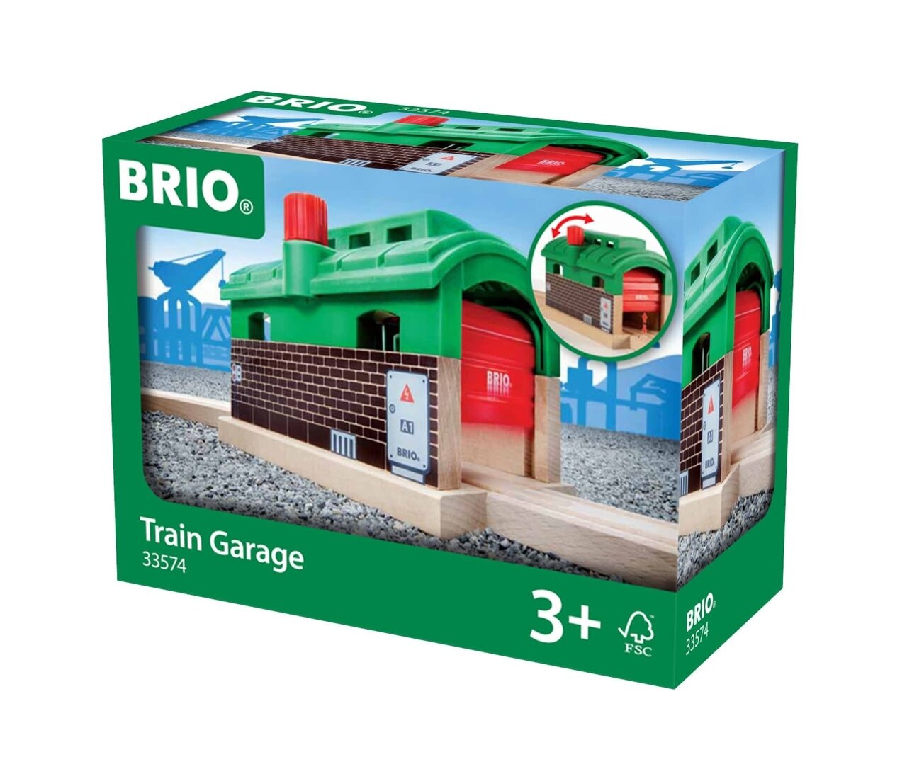 Brio - Treingarage met roldeuren - 33574 | Speel je Wijs