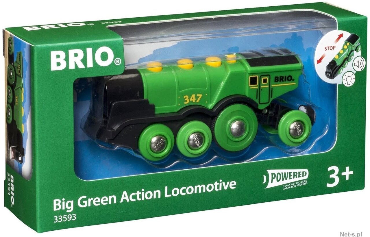 Brio Grote groene Locomotief op Batterijen | Speel je Wijs
