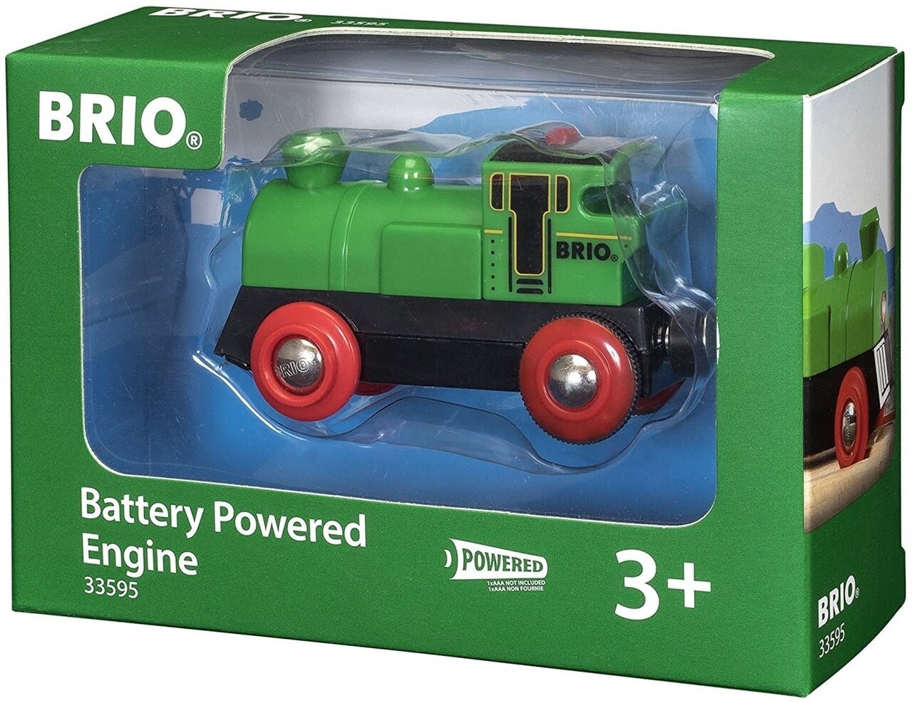 Brio Groene locomotief op batterijen | Speel je Wijs