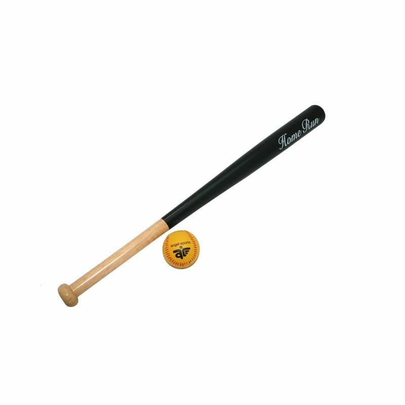 Honkbalknuppel set blank/zw.28&quot;+bal blister