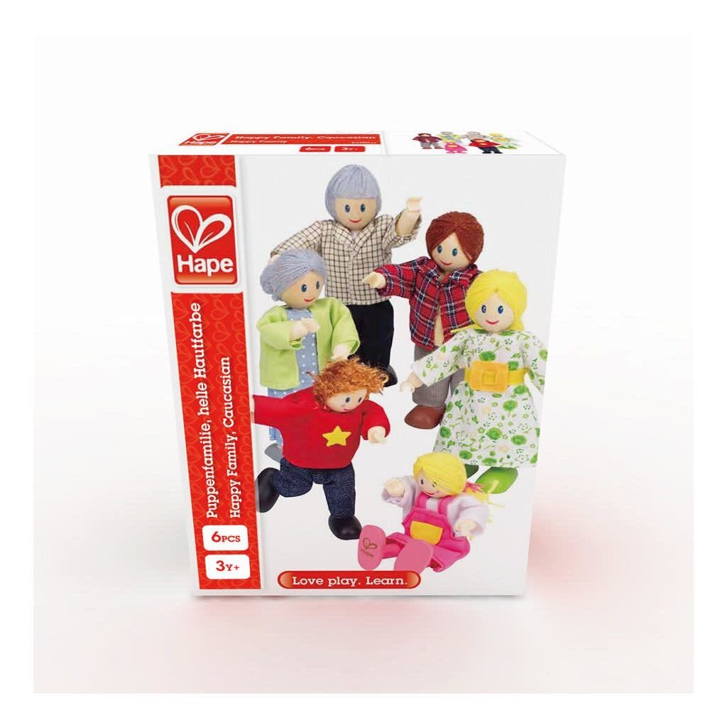 Hape Poppenhuis - Happy Family - Lichte huidskleur | Speel je Wijs