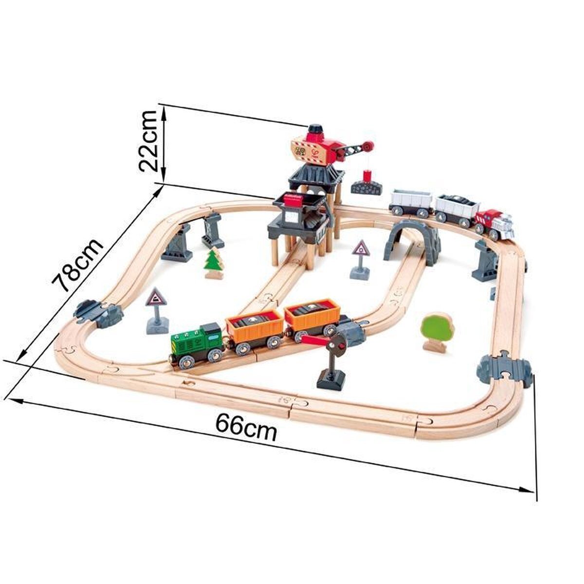 Hape Houten Treinbaan - Mijnbouw set | Speel je Wijs