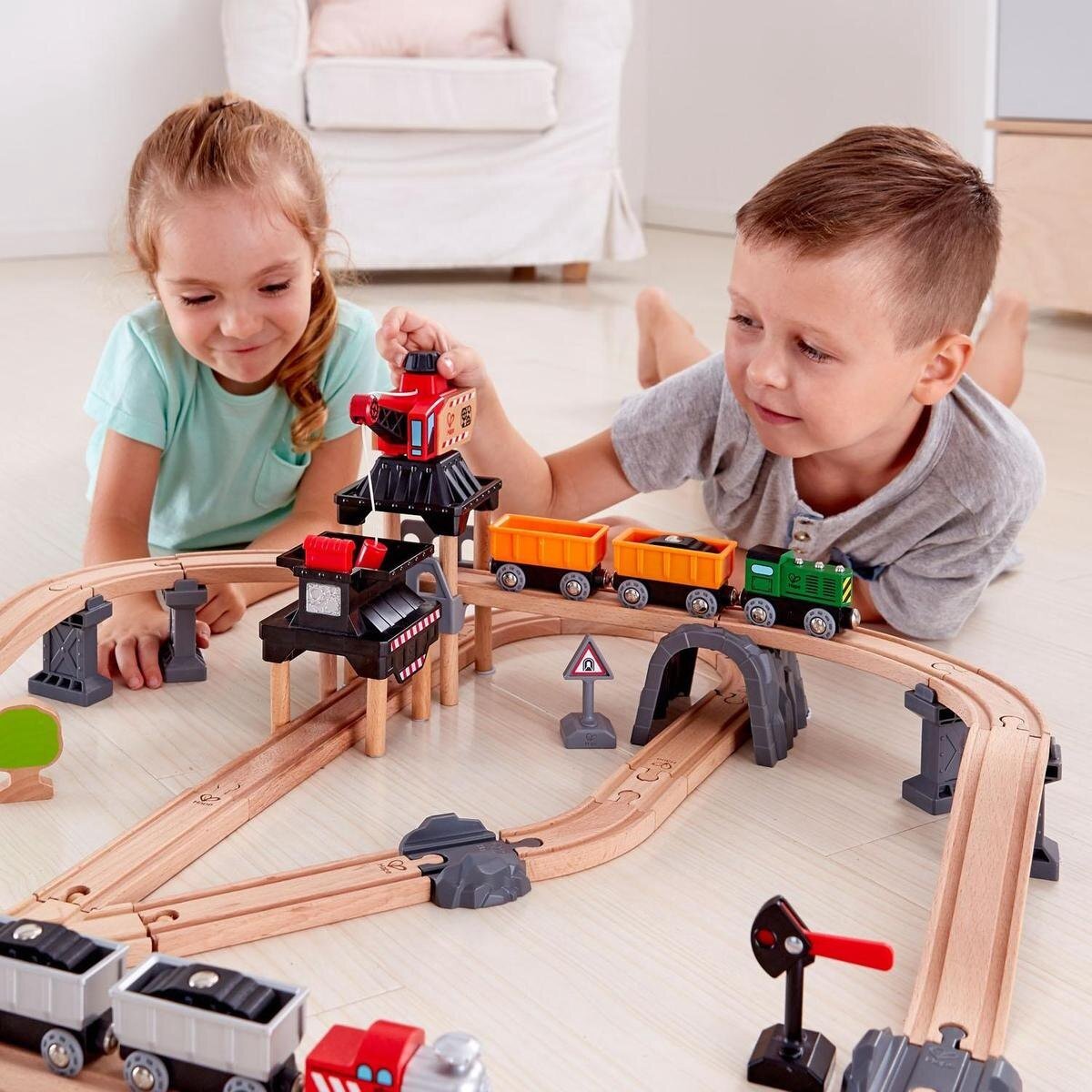 Hape Houten Treinbaan - Mijnbouw set | Speel je Wijs