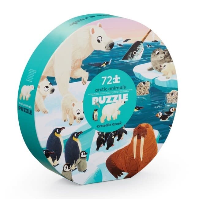 Crocodile Creek Puzzel Round Artic 72st.