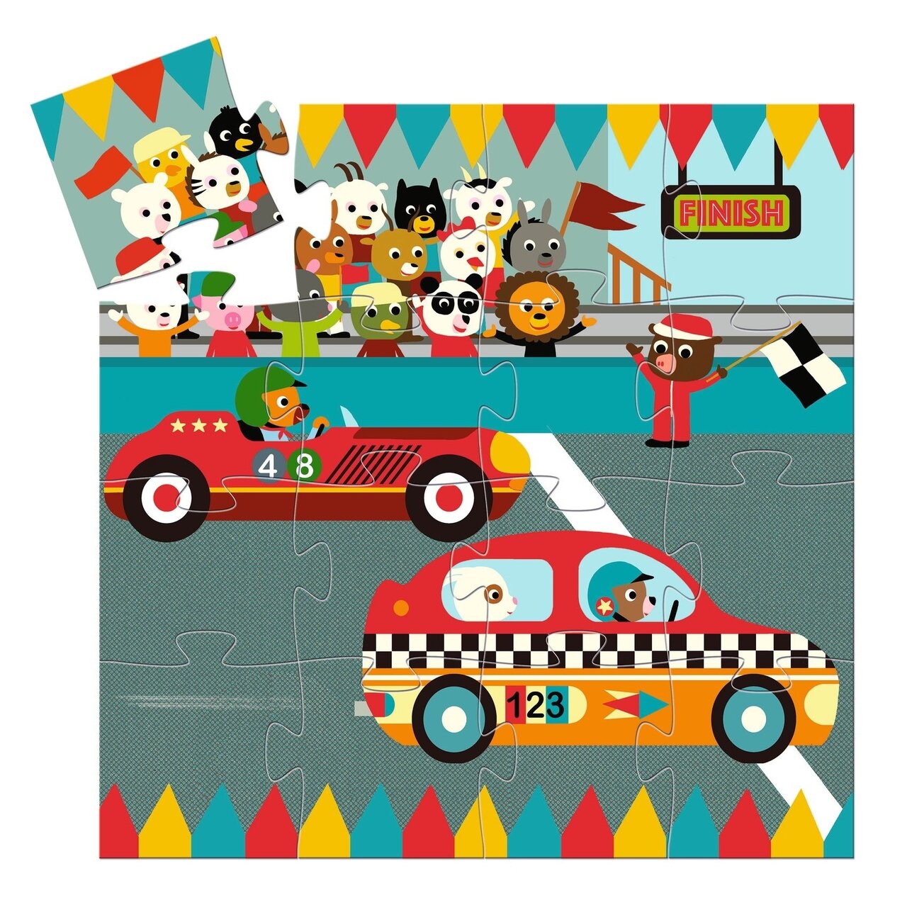 Djeco Puzzel Racing Car 16st 3+