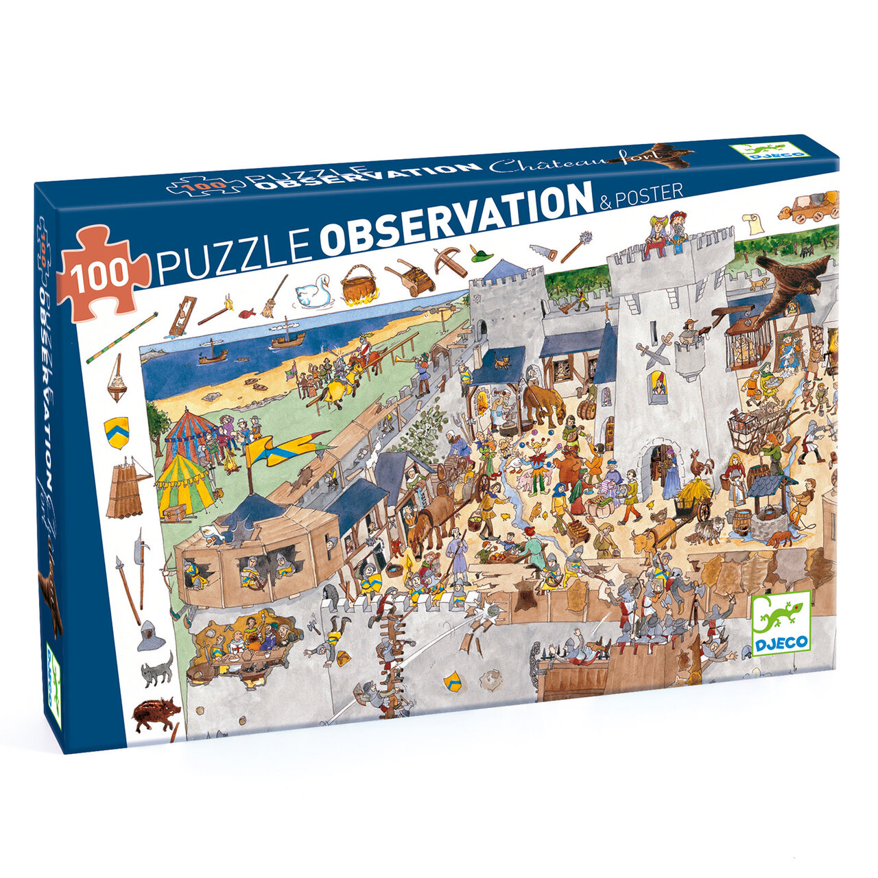 Djeco-Observatiepuzzel Kasteel 100st. / 5+