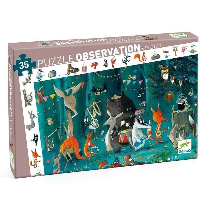 Djeco Observatie Puzzel Dierenorkest 35st | Speel je Wijs