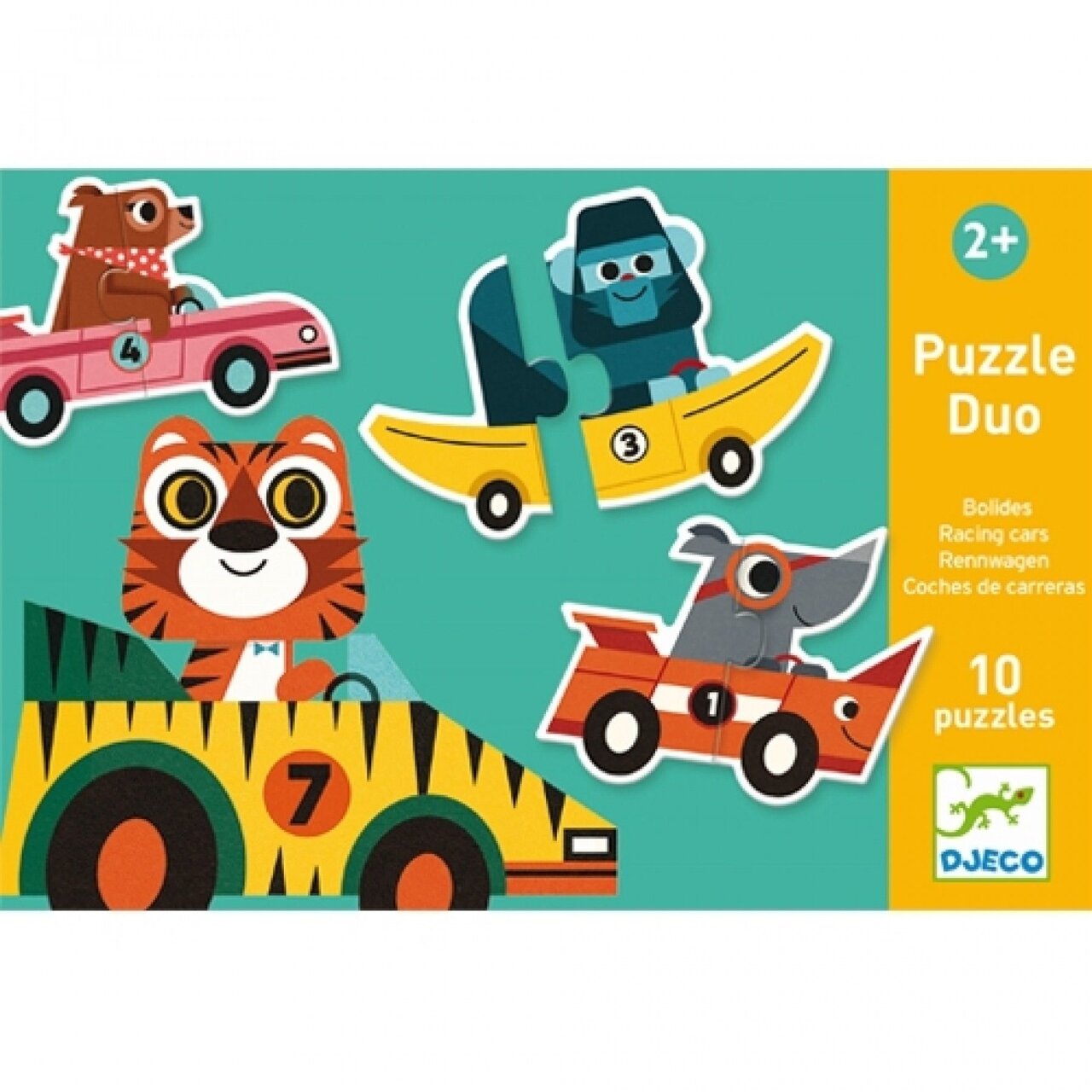 Djeco Duo Puzzel Racewagens 2+ | Speel je Wijs