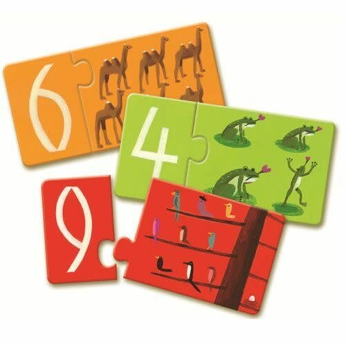 Djeco Puzzel Duo cijfers 10 stukjes  3+ | Speel je Wijs