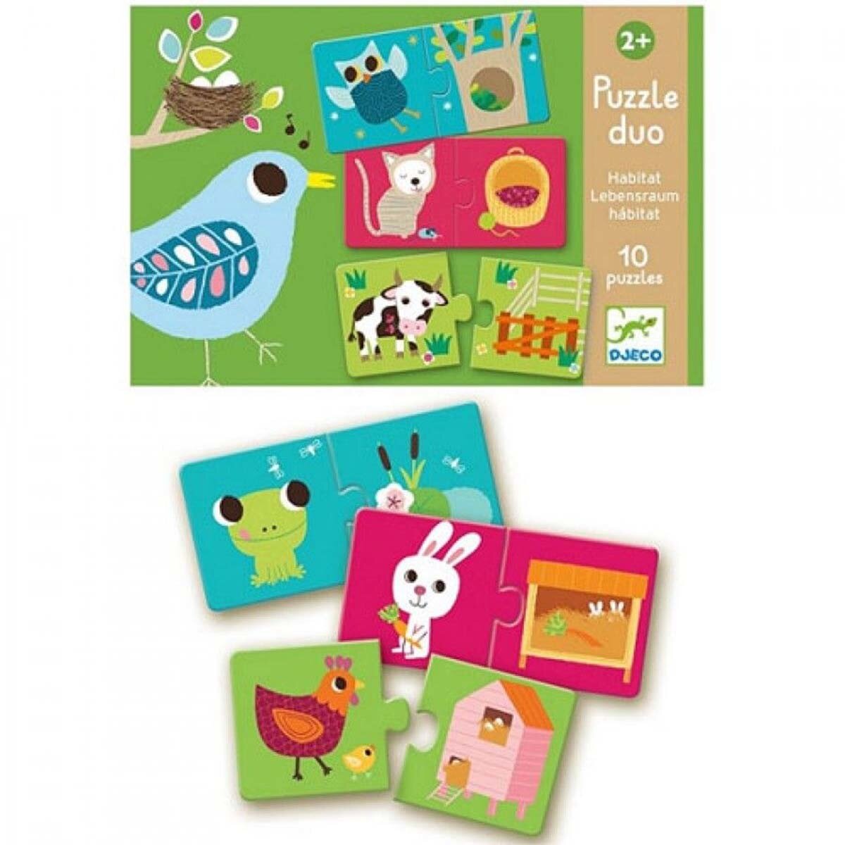 Djeco Duo Puzzel Leefruimte 2+ | Speel je Wijs