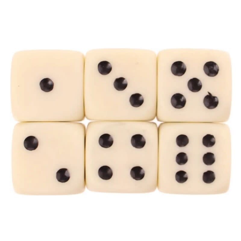 Dobbelsteen 6 stuks in doosje | Speel je Wijs