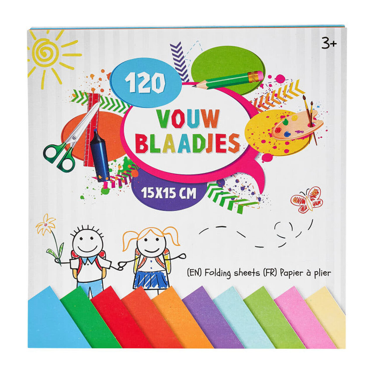 Gekleurde Vouwblaadjes -15x15cm 