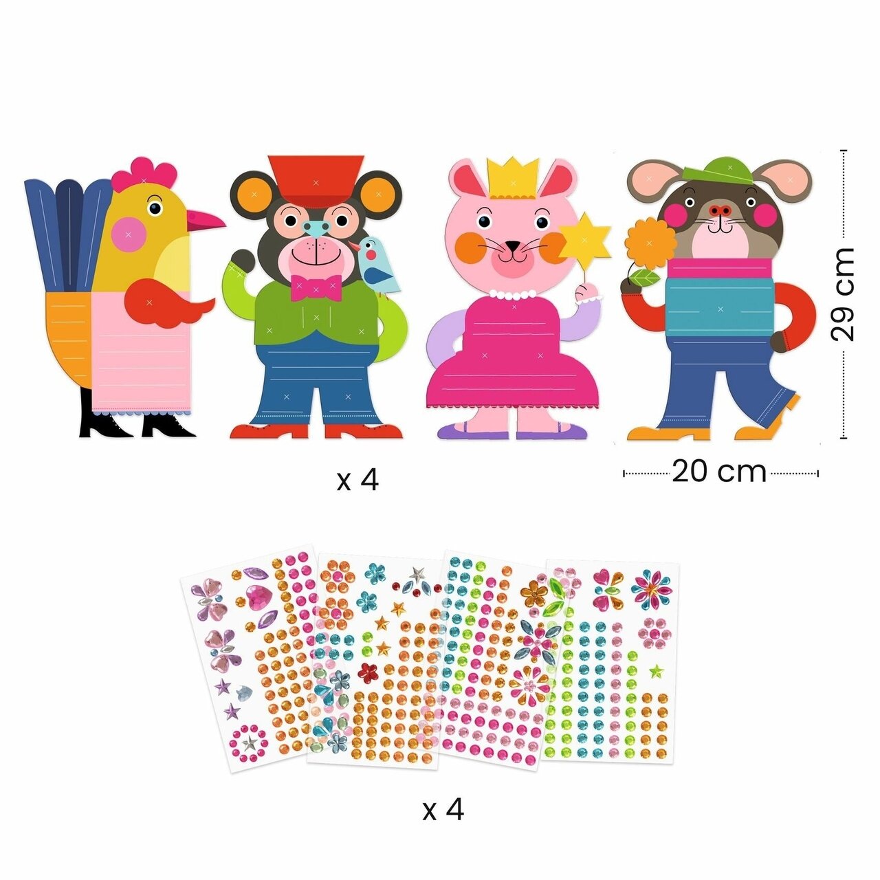 Djeco-Creatief met stickers, Schitterend (3-6jr.)