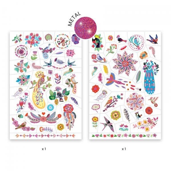 Djeco-Tattoos-Bright Birds | Speel je Wijs