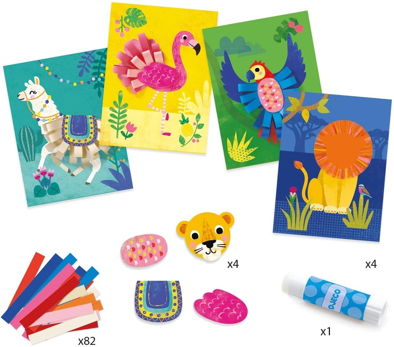Djeco Knutselen met papier – Wilde Dieren