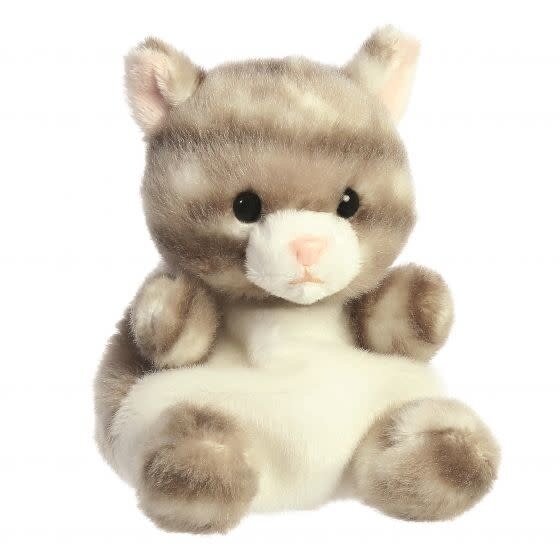 Palm Pals grijze kat 13 cm | Speel je Wijs