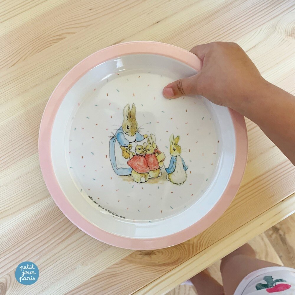 Petit Jour - Peter Rabbit - Melamine Bord Roze | Speel je Wijs