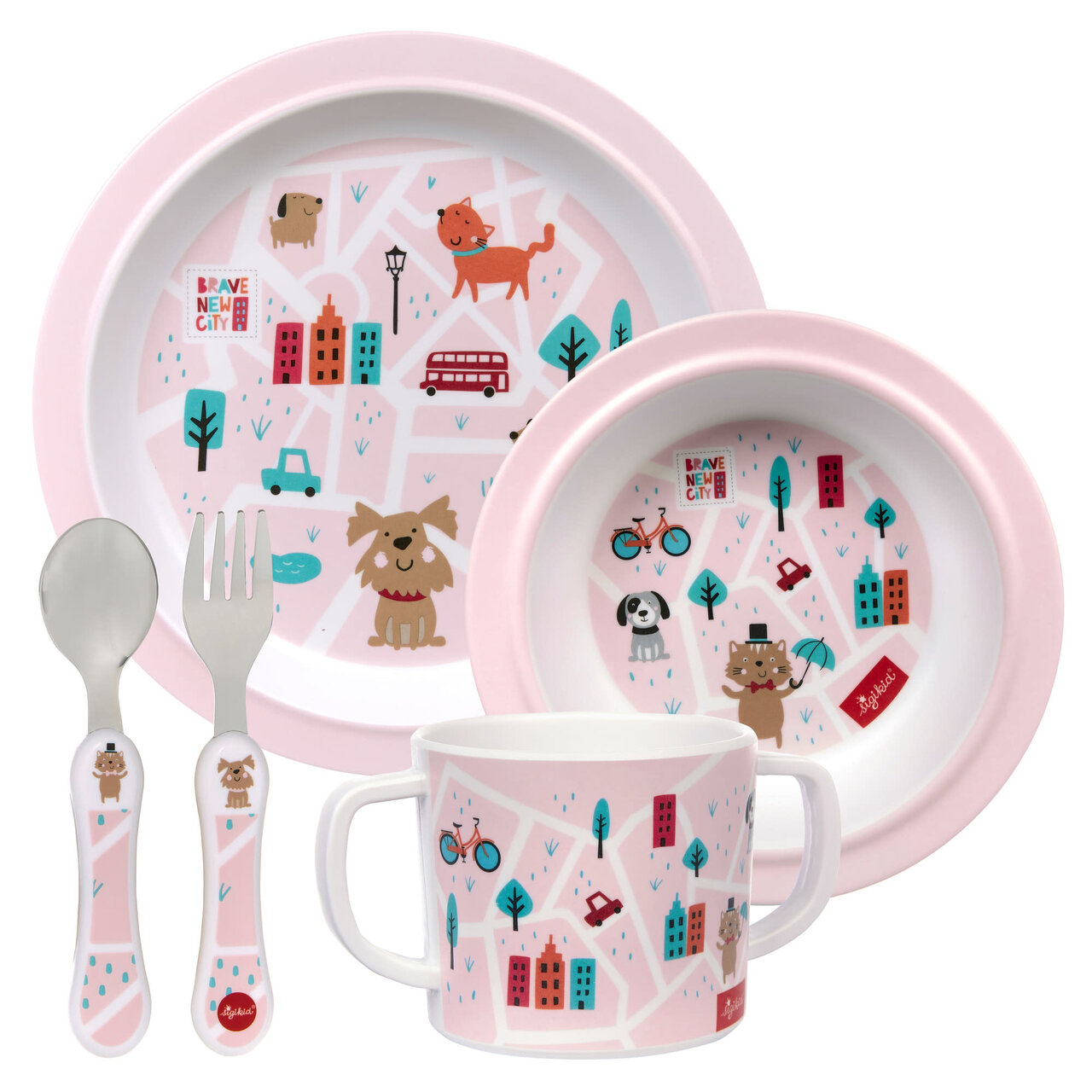Sigikid Melamine Diner Set Roze