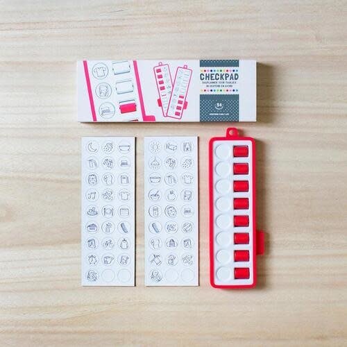 Gezinnig-Checkpad Rood