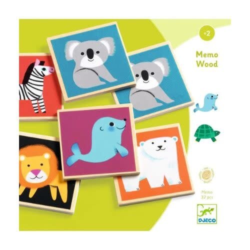 Djeco Memo Wood Wilde Dieren | Speel je Wijs
