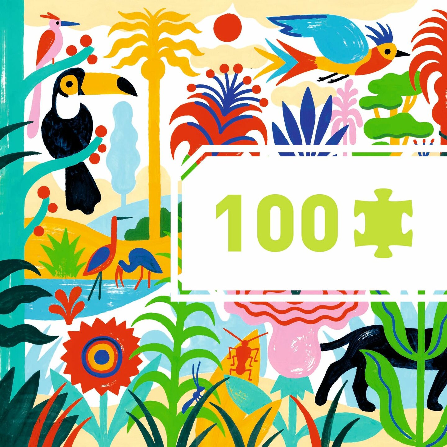 Djeco Puzzel Jungle 100 stukjes 5+ | Speel je Wijs