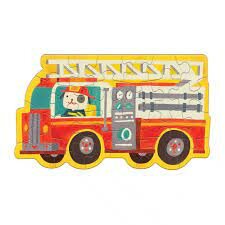 Mudpuppy Shaped Mini Puzzel - Firetruck