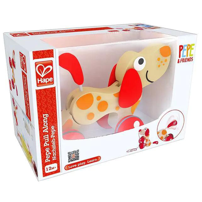 Hapé | Houten Trekdier Pepe | 12mnd+ | Speel je Wijs