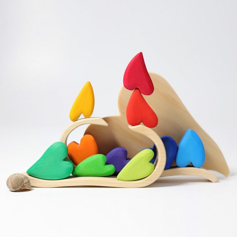 Grimm's houten Blokkenset Hartjes