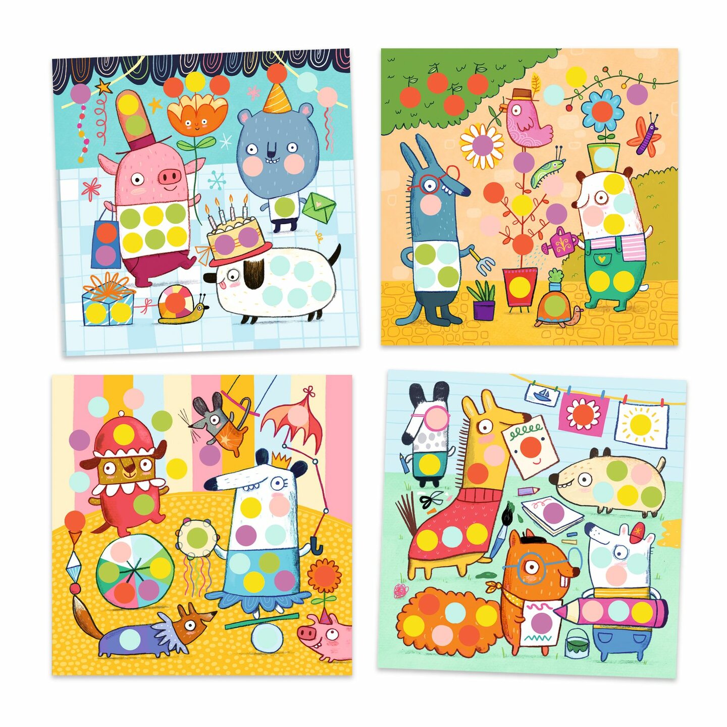 Djeco Creatief met Stickers Dieren 3-6 jaar| Speel je Wijs