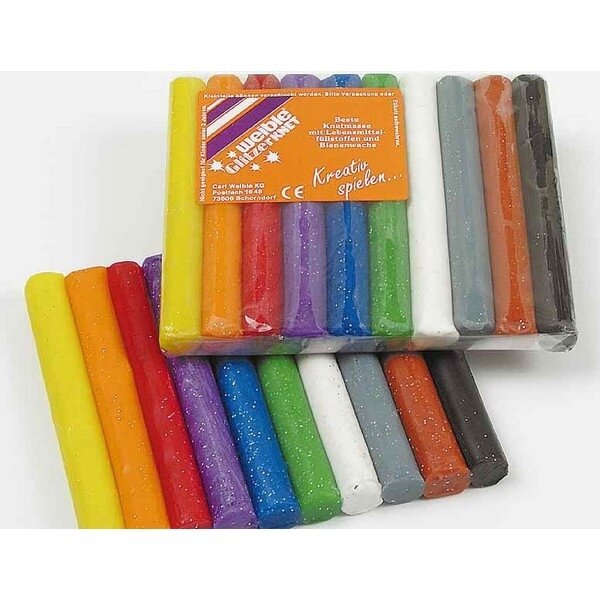 Weible Boetseer &amp; Kneedwas Glitter 10 Rollen / 10 Kleuren | Speel je Wijs
