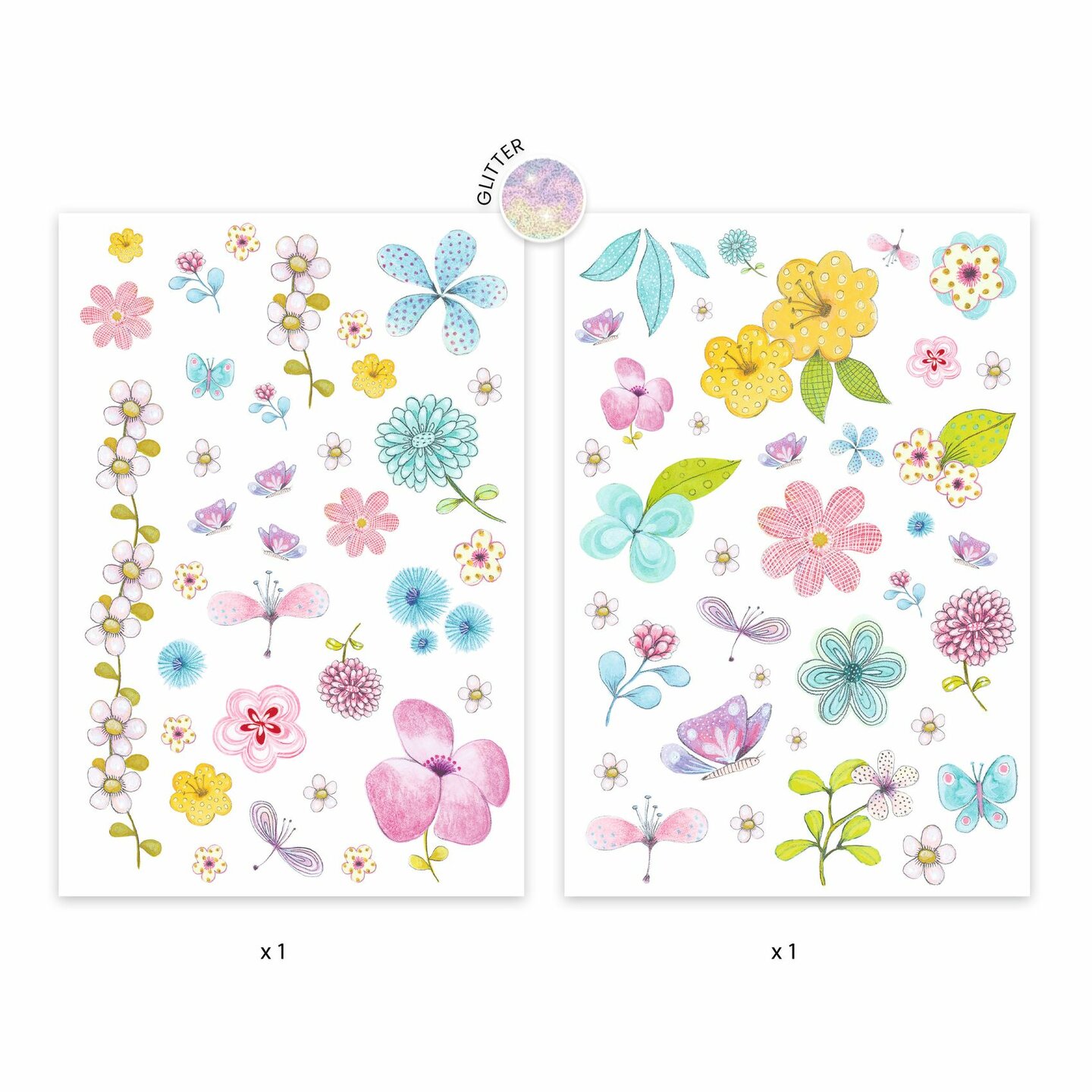 Djeco-Glitter tattoos, veldbloemen | Speel je Wijs