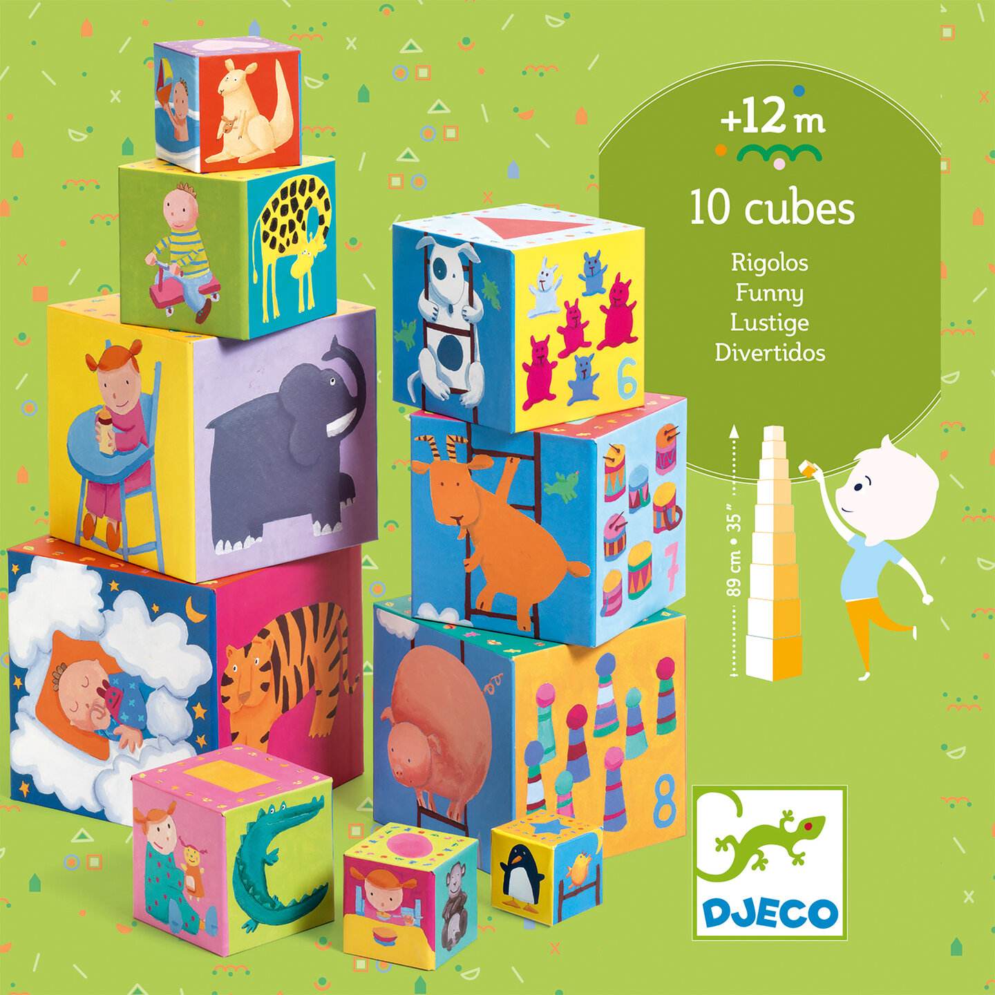 Djeco Stapelblokken - Funny Blocks 1+ | Speel je Wijs
