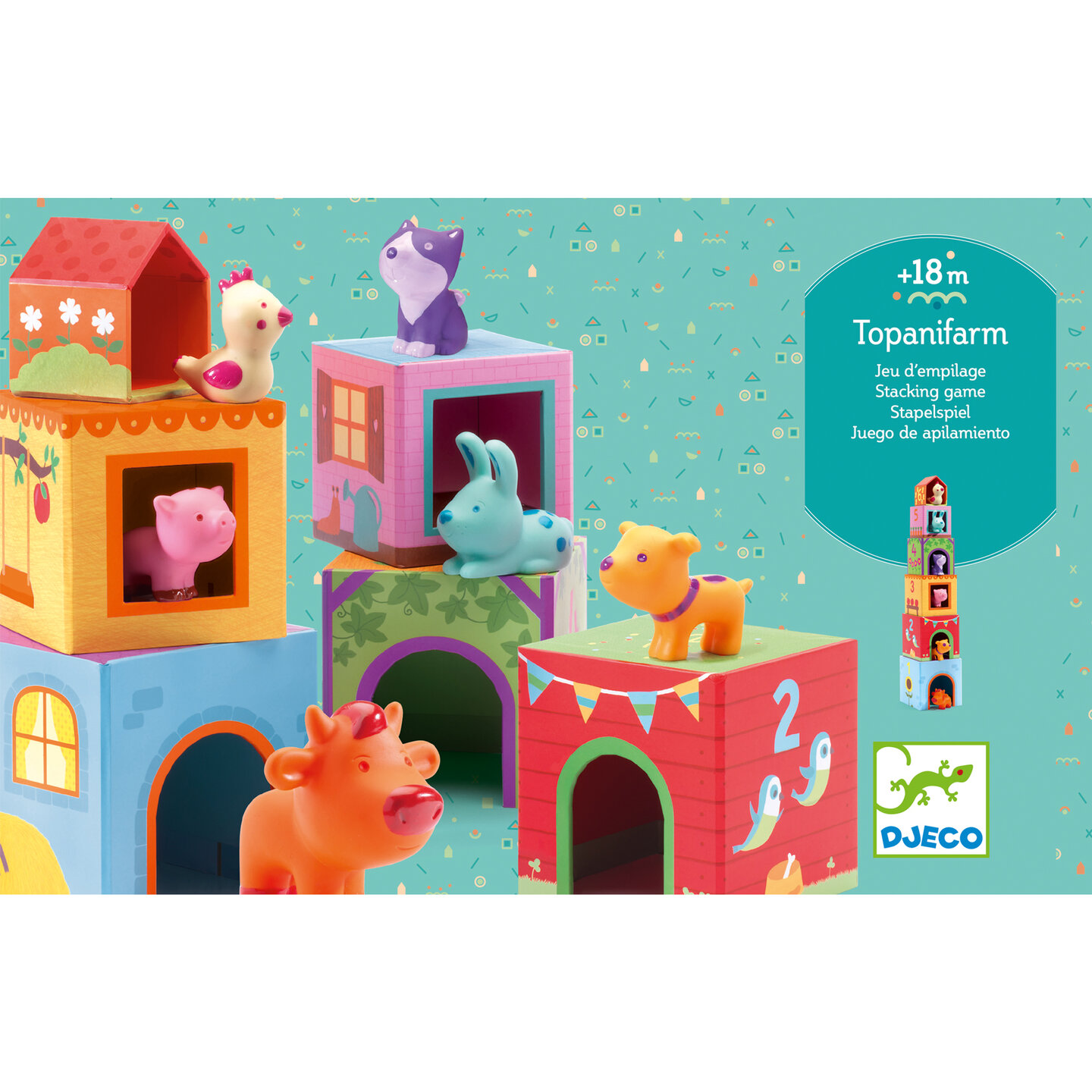 Djeco Stapeltoren | Topanifarm | 1+ | Speel je Wijs