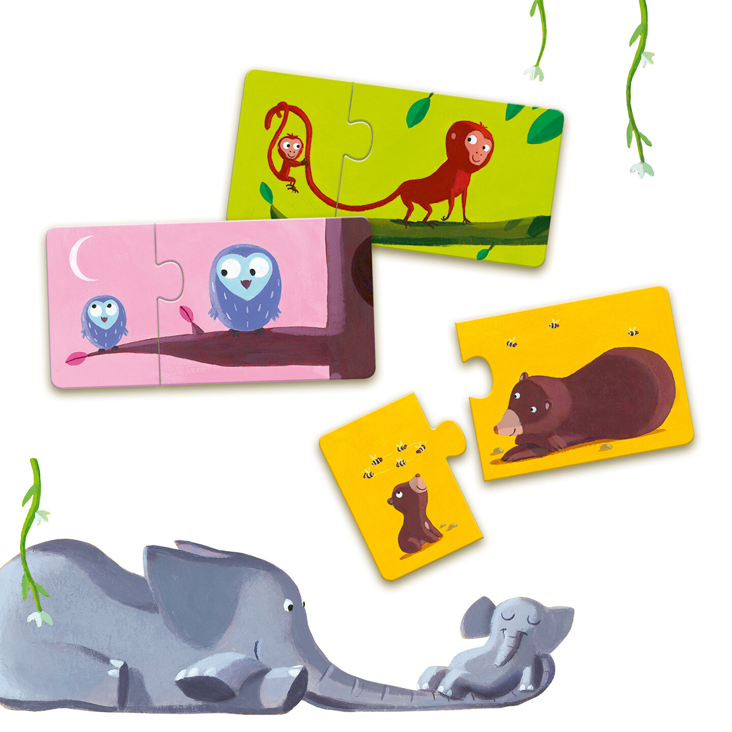 Djeco Duo Puzzel Moeder en Kind 2+ | Speel je Wijs