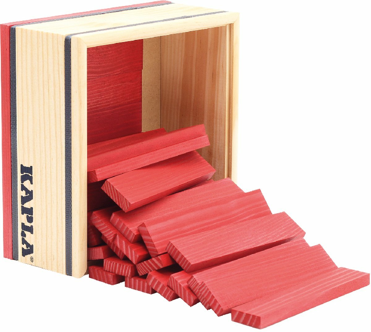 Kapla 40 Squares - Gekleurde plankjes Rood | Speel je Wijs