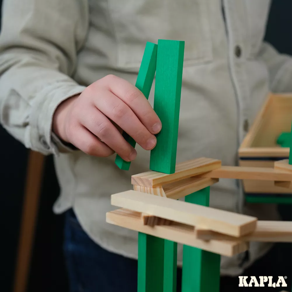 Kapla 40 Squares - Gekleurde plankjes Lichtgroen | Speel je Wijs