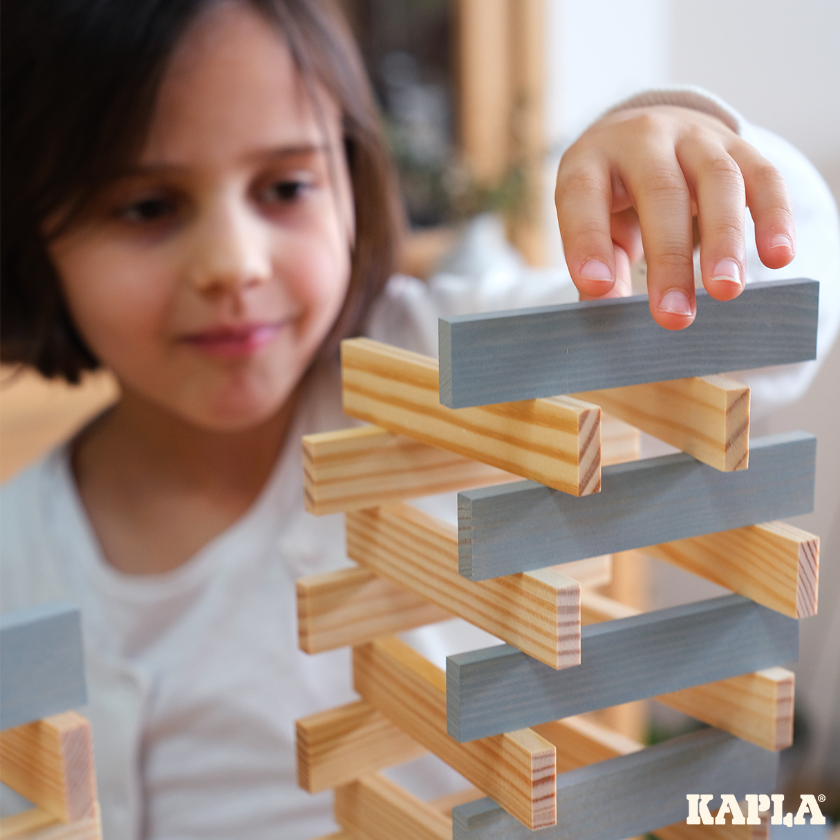 Kapla 40 Squares - Gekleurde plankjes Grijs | Speel je Wijs