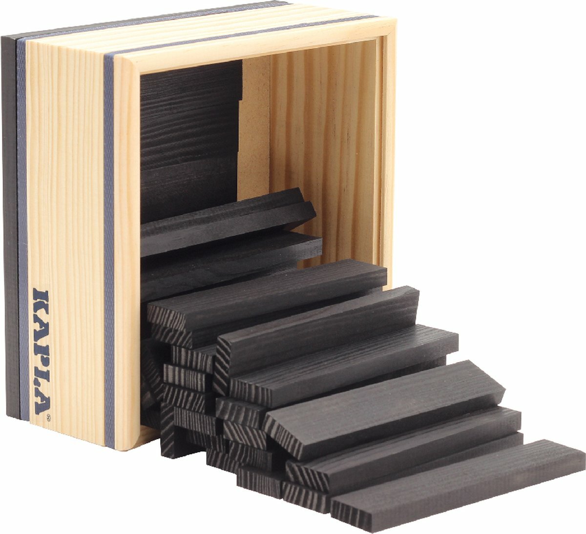 Kapla 40 Squares - Gekleurde plankjes Zwart | Speel je Wijs