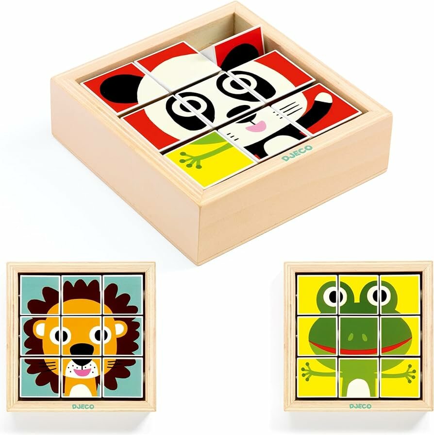 Djeco Blokkenpuzzel Tournanimo (draaipuzzel) 2+ | Speel je Wijs