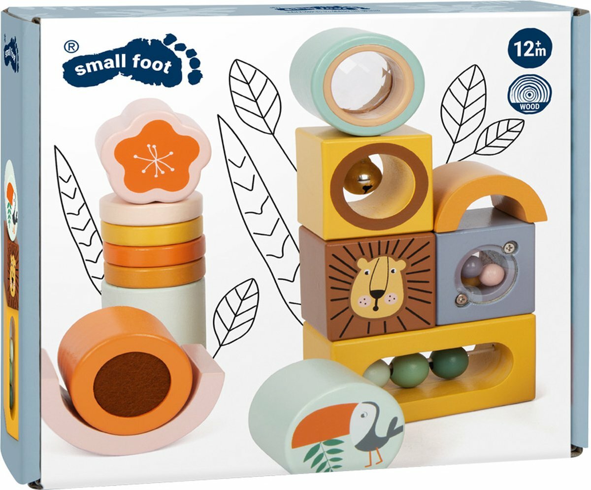 Small Foot Houten Ontdekblokken - Safari 12m+ | Speel je Wijs