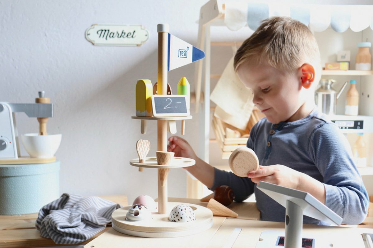 Small Foot | Houten IJsjes met Houder 3+