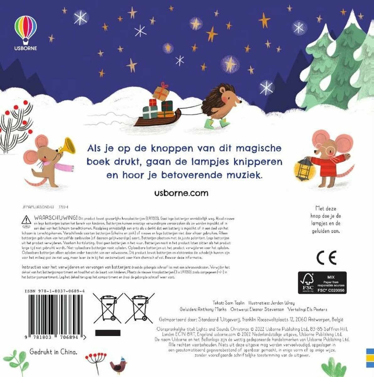 Usborne Lichtjes en Geluiden - Kerstmis 1+  | Speel je Wijs