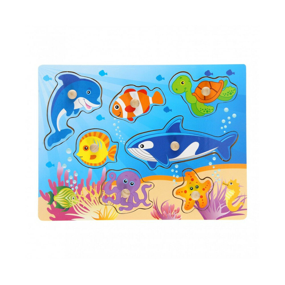 Houten Inlegpuzzel (knoppenpuzzel) (per stuk)