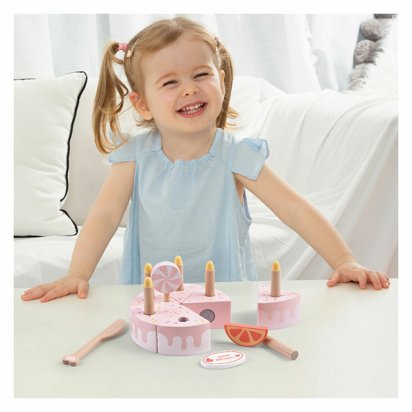 Classic World | Houten Verjaardagstaart met Kaarsjes 18mnd+| Speel je Wijs