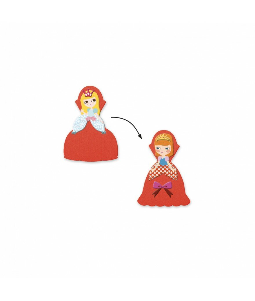 Djeco Knutselset - Creaties met Stickers - Ik hou van Prinsessen 3+ | Speel je Wijs