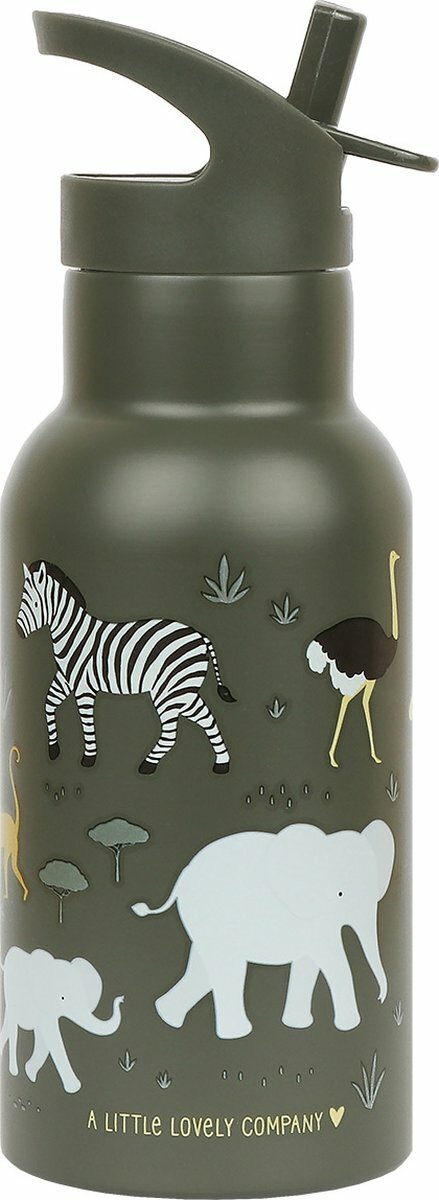 a Little Lovely Company RVS Drinkfles Savanne  | Speel je Wijs