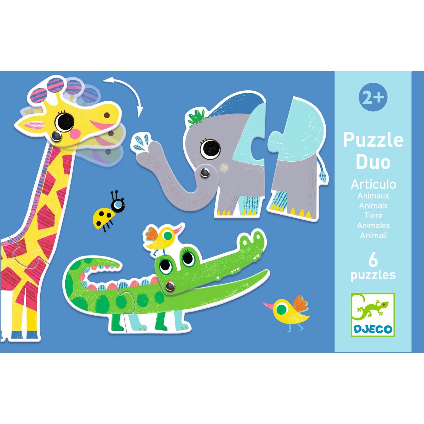 Djeco Puzzel Duo - Articulo Wilde Dieren 2+